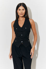 Black Embellished Waistcoat
