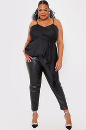 Satin Asymmetric Cami Top