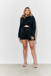 Lace Curve Hem Top