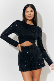 Lace Curve Hem Top