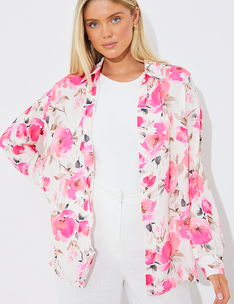 Printed Oversized Co-Ord Shirt