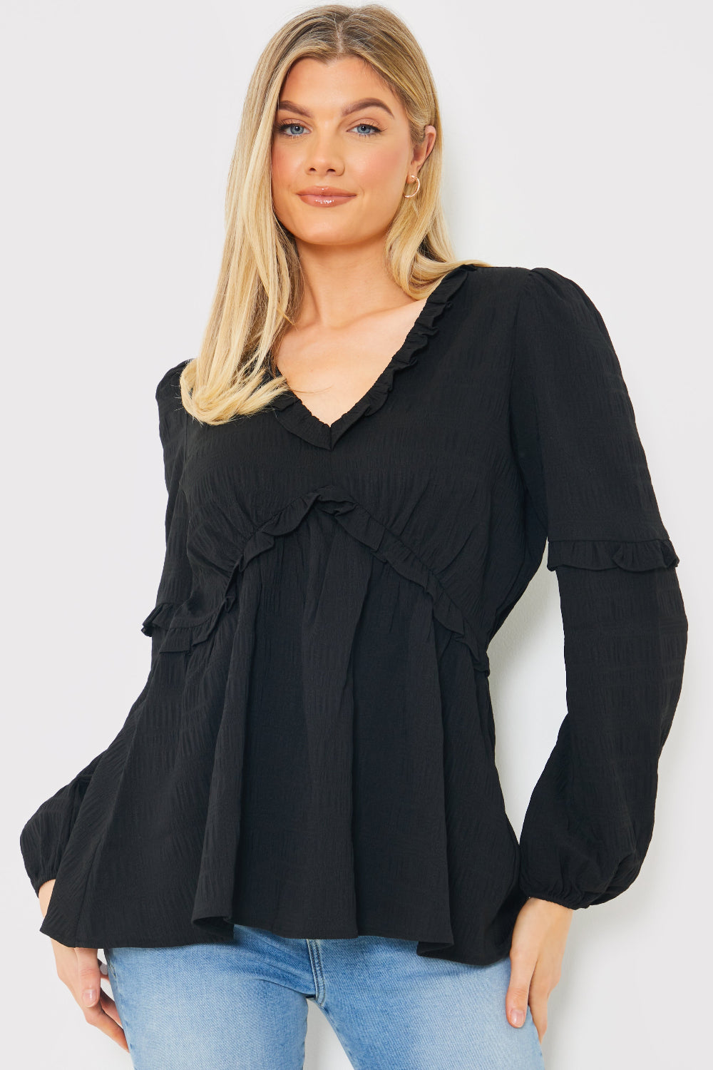 POL Lace Detail Frill Floral V-Neck Sleeveless Top main image 0