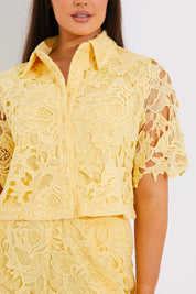 Premium Lace Cropped Shirt