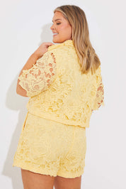 Premium Lace Cropped Shirt