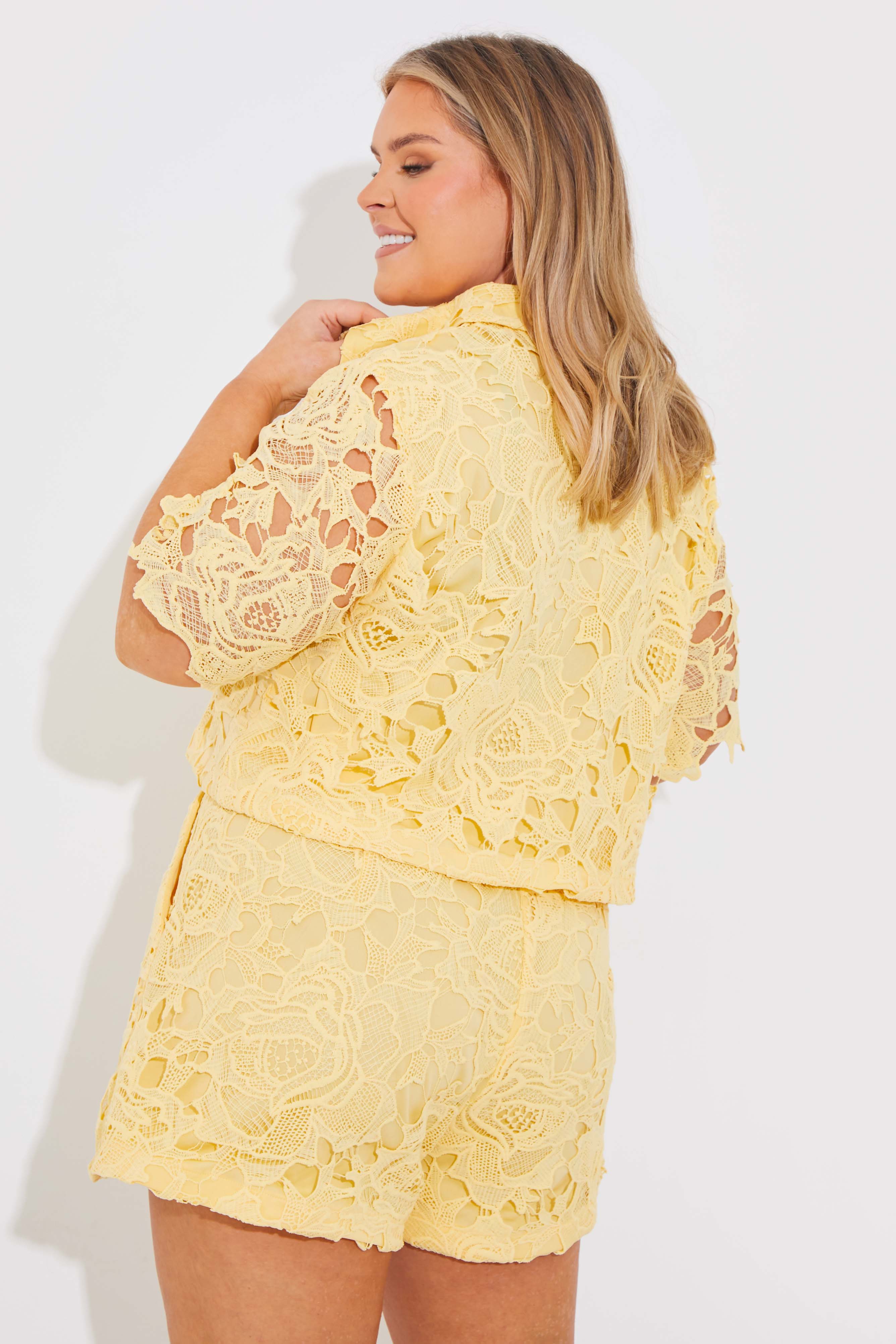 Premium Lace Cropped Shirt
