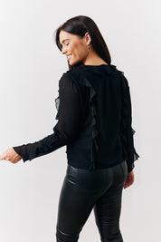 Ruffle Chiffon Blouse