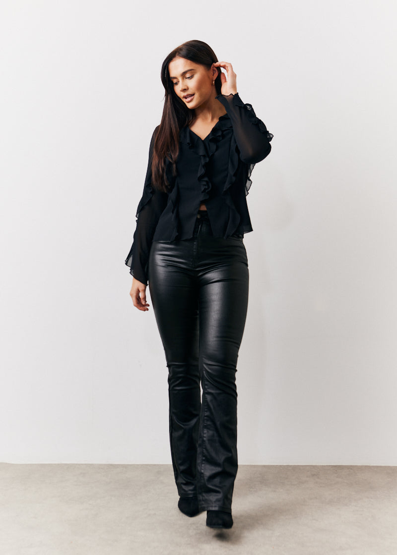 Ruffle Chiffon Blouse