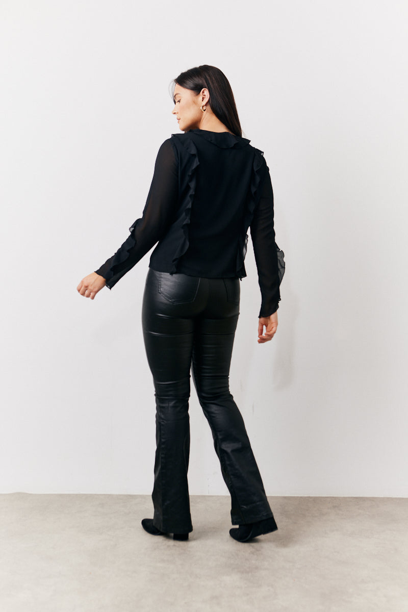 Ruffle Chiffon Blouse