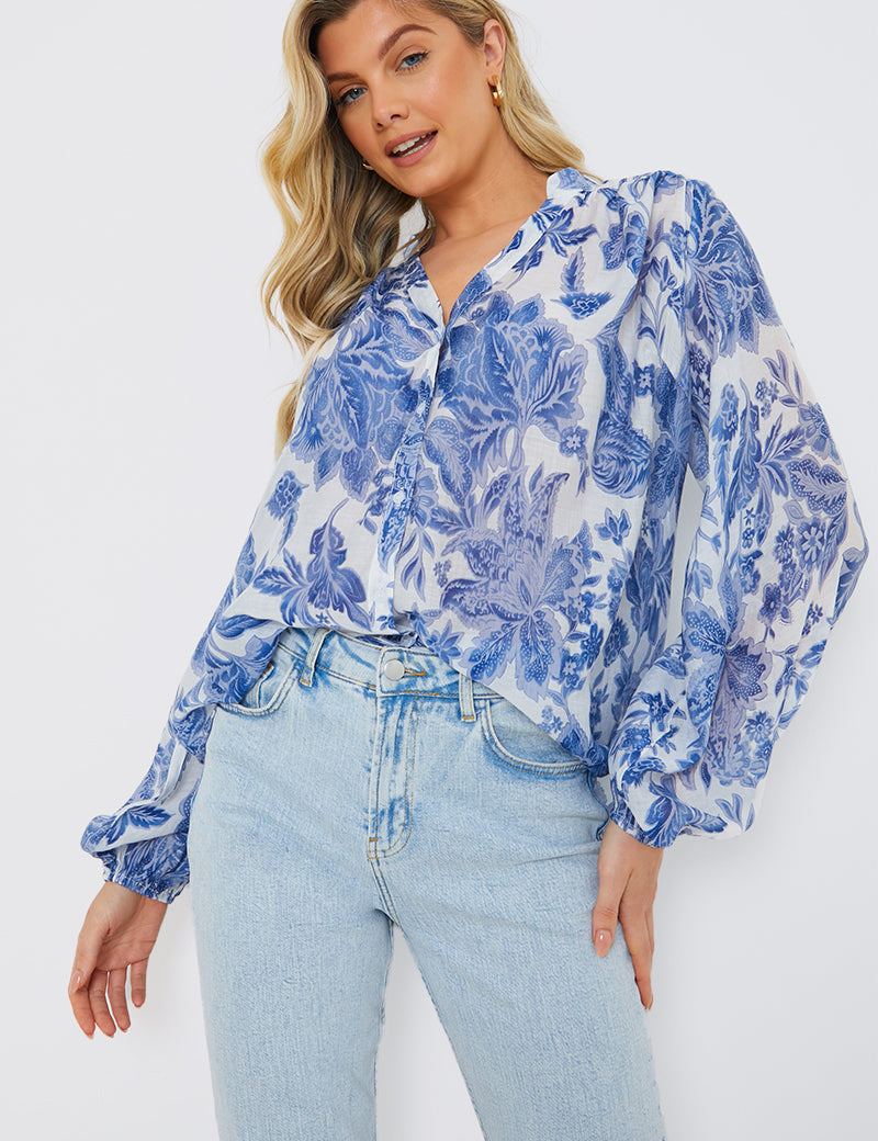 Floral Shift Blouse
