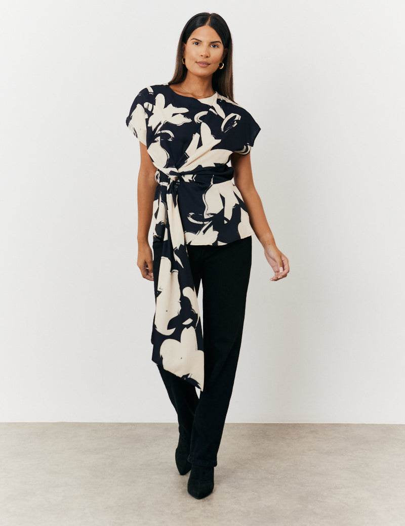 Abstract Drape Top - InTheStyle
