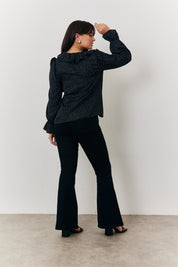 Frill Polka Dot Blouse