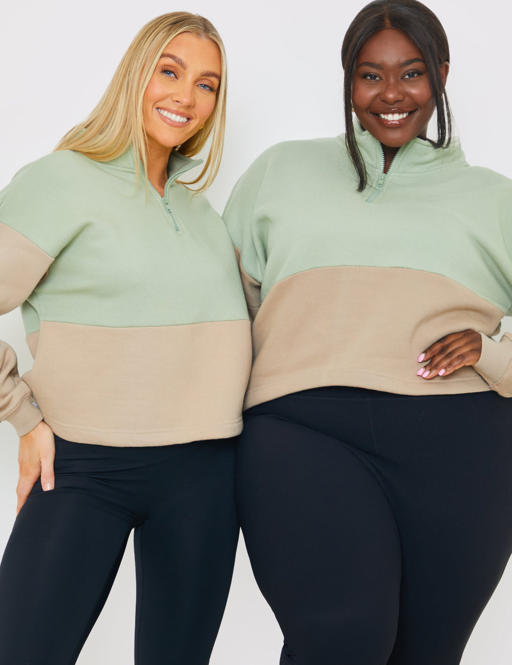 Colourblock Half Zip Sweatshirt 