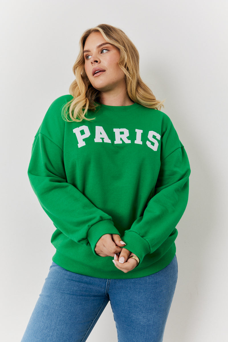 Paris Slogan Sweatshirt