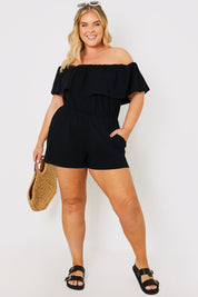 Frill Bardot Playsuit