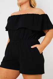 Frill Bardot Playsuit