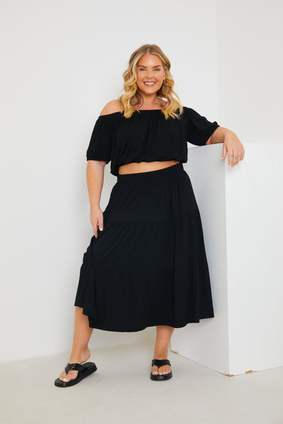 Tie Maxi Skirt in Jersey