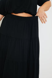 Tie Maxi Skirt in Jersey