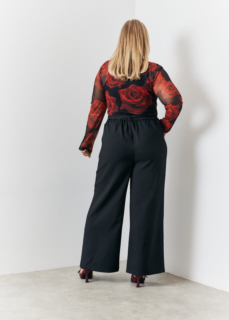Tie Front Wide Leg Trouser
