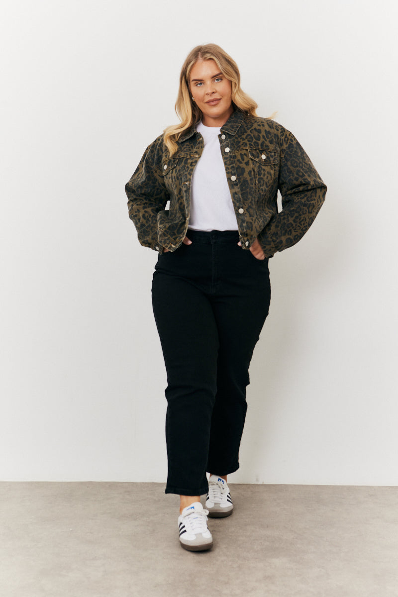 Leopard Trucker Jacket