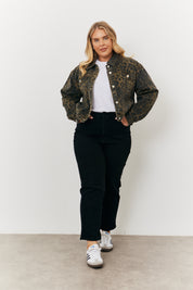 Leopard Trucker Jacket