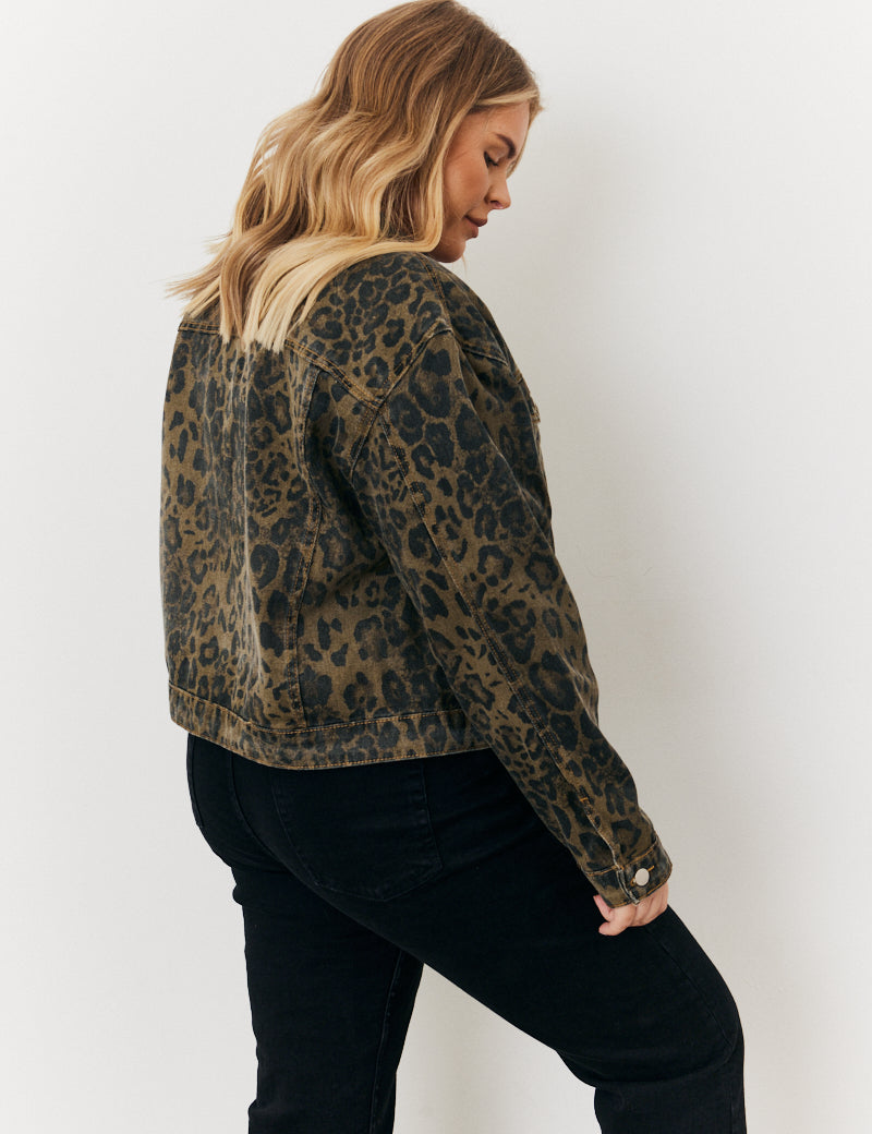 Leopard Trucker Jacket