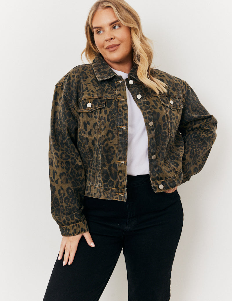 Leopard Trucker Jacket