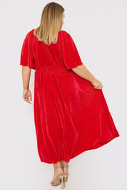 Pleated Midi Dress