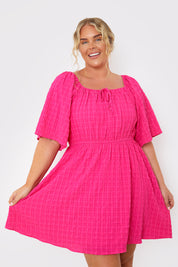  Milkmaid Style Floaty Sleeve Mini Dress