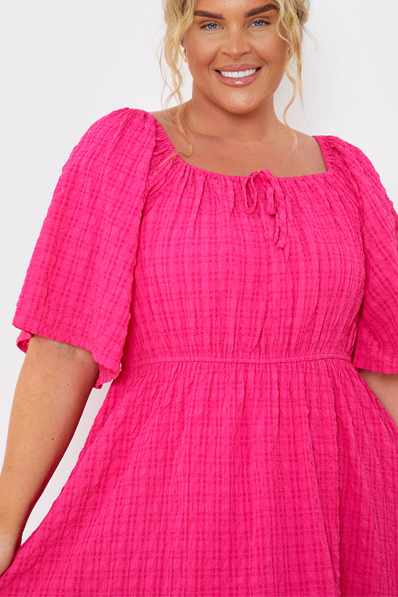  Milkmaid Style Floaty Sleeve Mini Dress