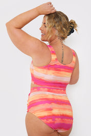 Control Ombre Print Ruched Bikini Bottoms