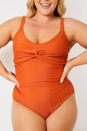 Control Twist Front Gold Bar Swimsuit