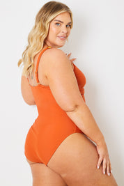 Control Twist Front Gold Bar Swimsuit