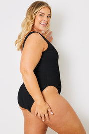 Crinkle Scoop Neck Swimsuit