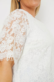 Lace Scallop Hem Top
