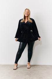 Studded Velvet Blouse