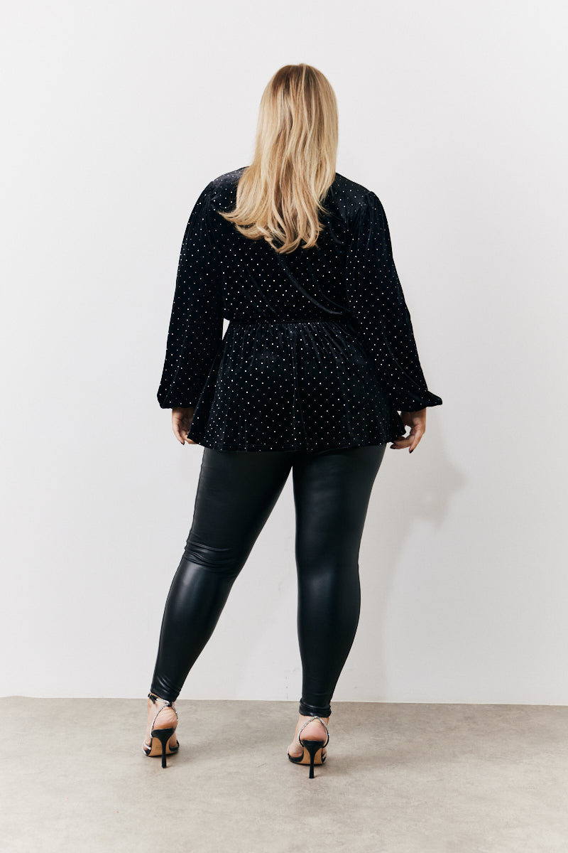 Studded Velvet Blouse