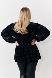 Studded Velvet Blouse