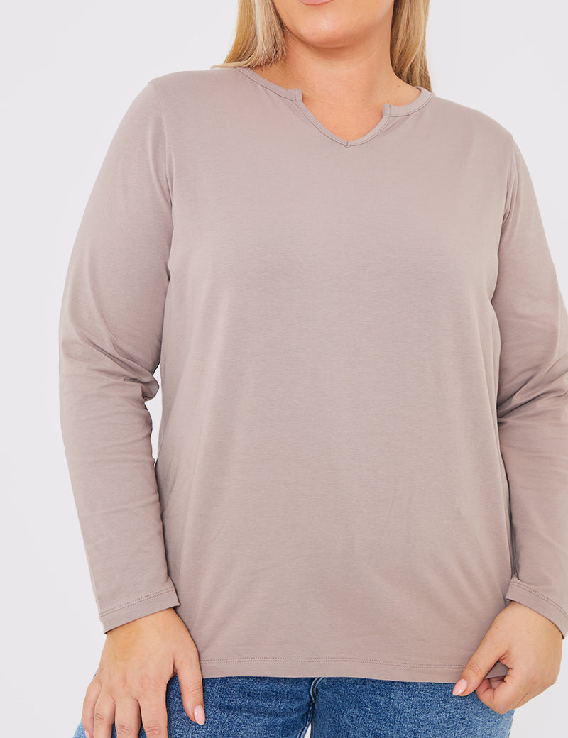 Stone Notch Long Sleeve Top