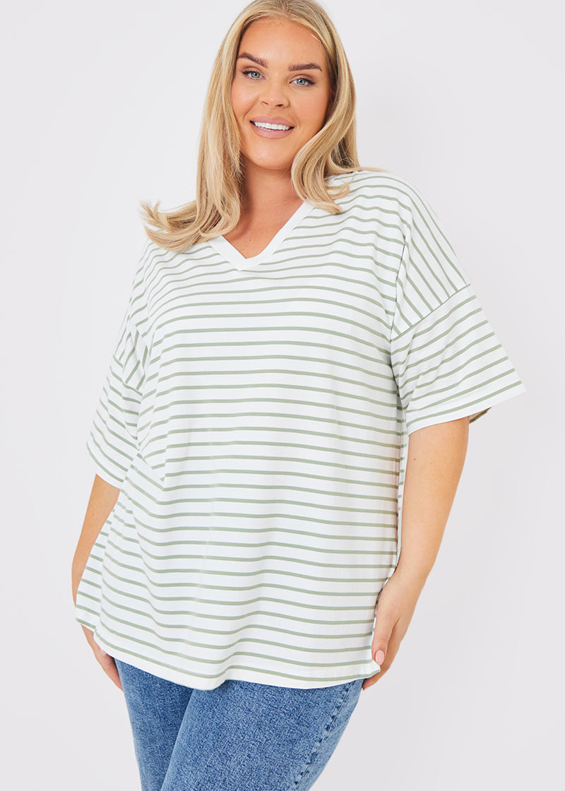 V Neck Oversized T-Shirt