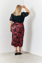 Jacquard Puff Sleeve Top