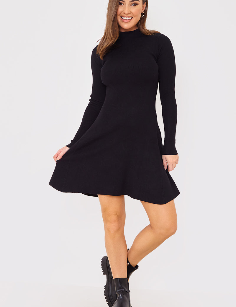 Crew Neck Skater Dress