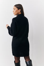 High Neck Knitted Jumper Dress