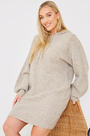 Recycled Knitted Hoodie Dress