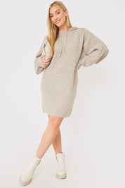 Recycled Knitted Hoodie Dress