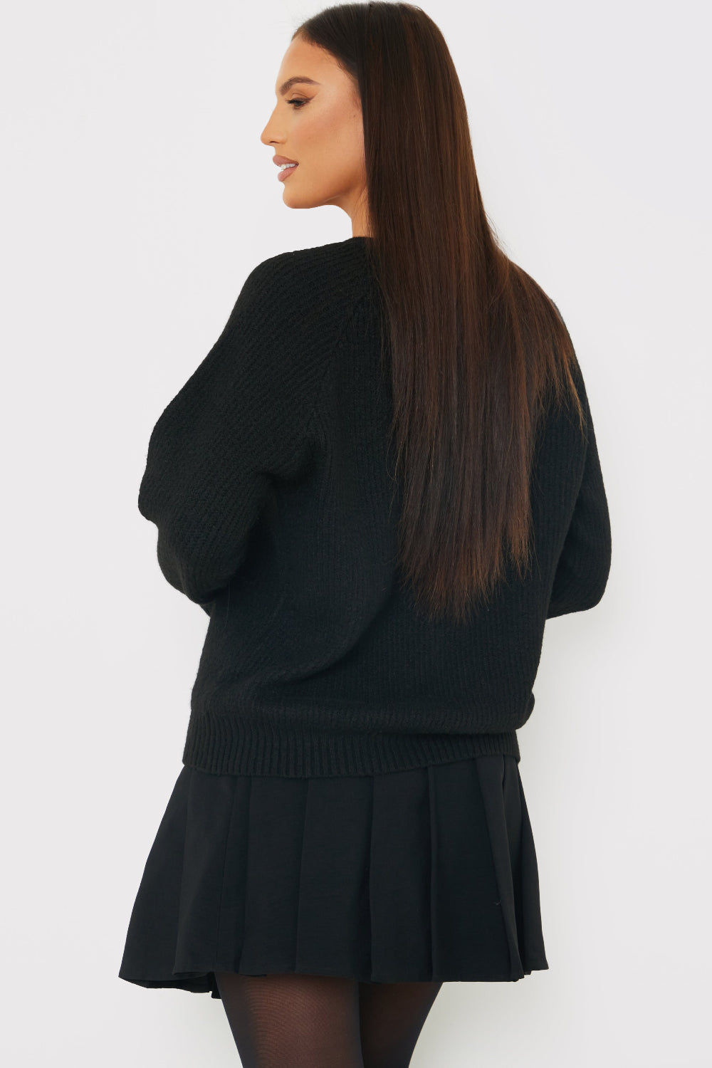 Bow Detail Button Up Knit Cardigan