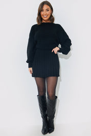 Pleated Knitted Dress