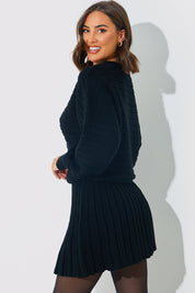 Pleated Knitted Dress