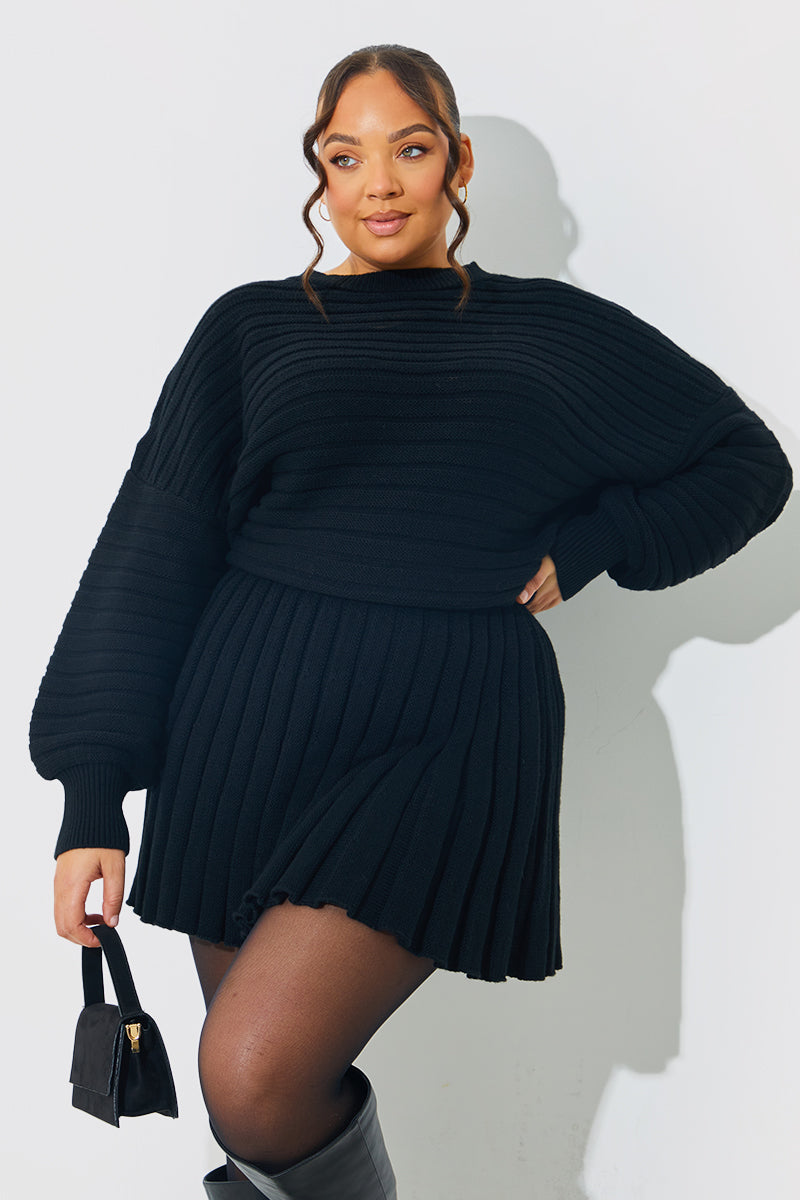 Pleated Knitted Dress