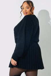 Pleated Knitted Dress