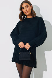 Pleated Knitted Dress